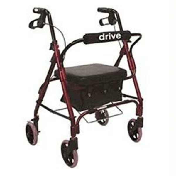 Junior Low Handle Rollator Walker With Padded Seat And Backrest, As Seen On Tv, Mfr#: 563-301PSRN-LTC